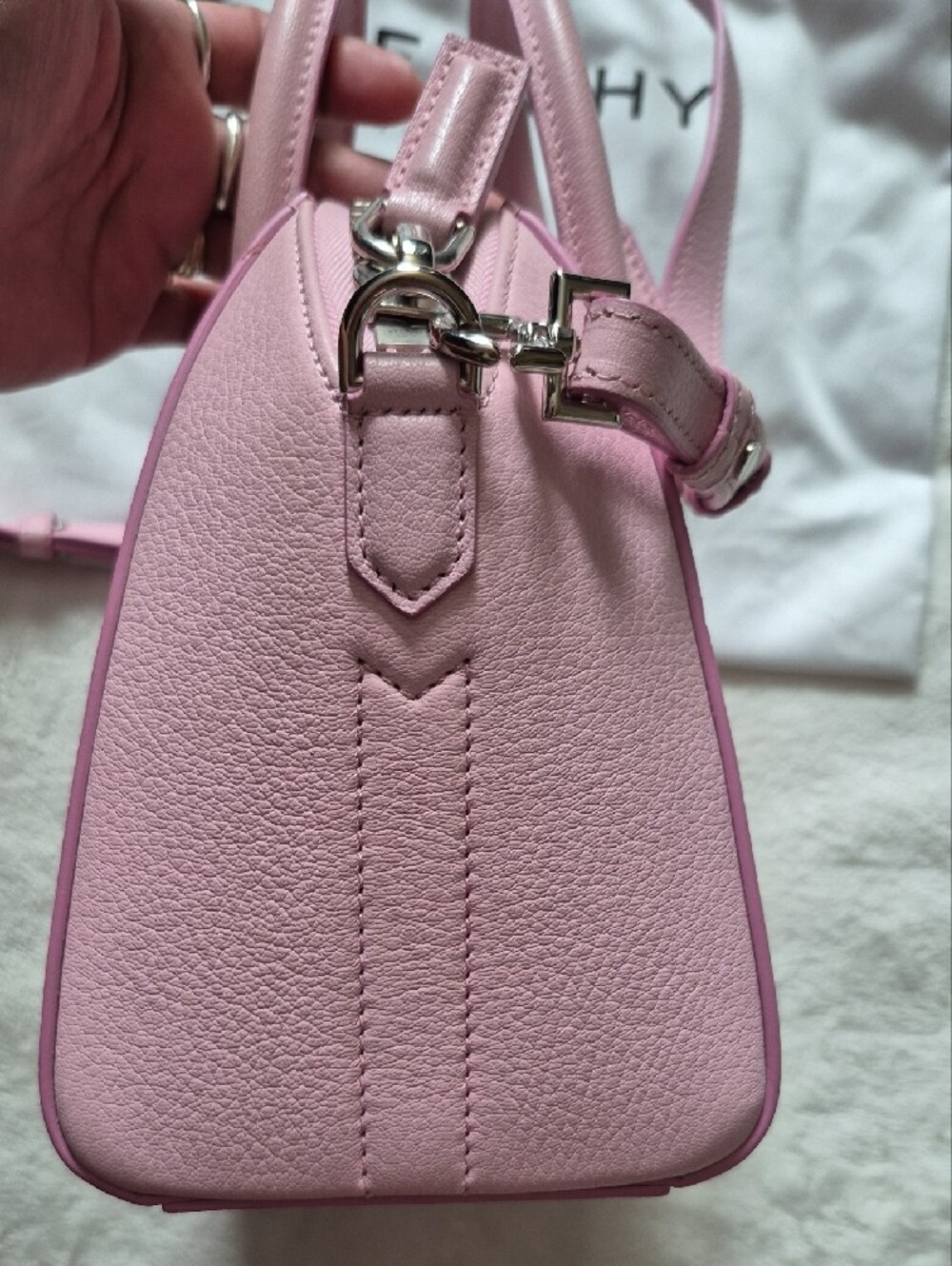 Givenchy Pink Pebbled Leather Mini Satchel - Picture 4 of 14
